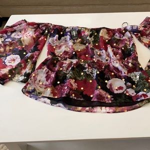 Silk multicolored crop top